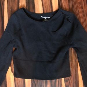 Women’s Ribbed Long Sleeve Fitting Crop Top, NWOT, Size Medium,